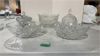Large decorative glass bowls