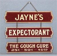 Tin Jayne's Expectorant The Cough Cure Sign