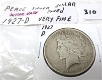 1927-D Peace silver dollar