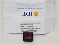 170.19ct Massive Size Red Ruby IDT Certified