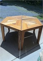 Set of 6  triangular tables that form a larger