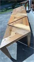 Set of 6  triangular tables that form a larger