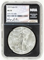 Coin 2023 Silver Eagle NCG-MS70
