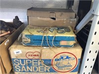 SUPER SANDER & ROUTER IN BOXES, CLEANER