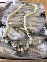 Vintage premade chokers white with colored