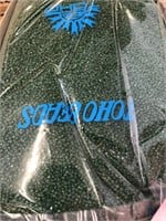 Toho 12/0   3-cut beads. Forest green. Five –half