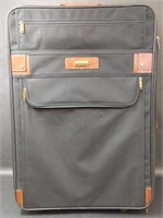 Skyway Black Rolling Suitcase Leather Handle