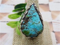 GENUINE STONE ADJUSTABLE RING ROCK STONE LAPIDARY