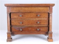 Small French Empire Walnut Set of Drawers