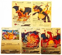 Group of 5 Pokemon ART CARDS - Gold Leaf