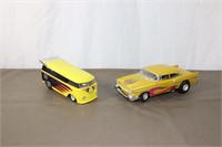 2 Hot Wheels Diecast Cars - '57 Chev, VW Van