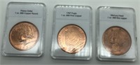 Copper Coins Round .999 Fine 1 oz Collectible