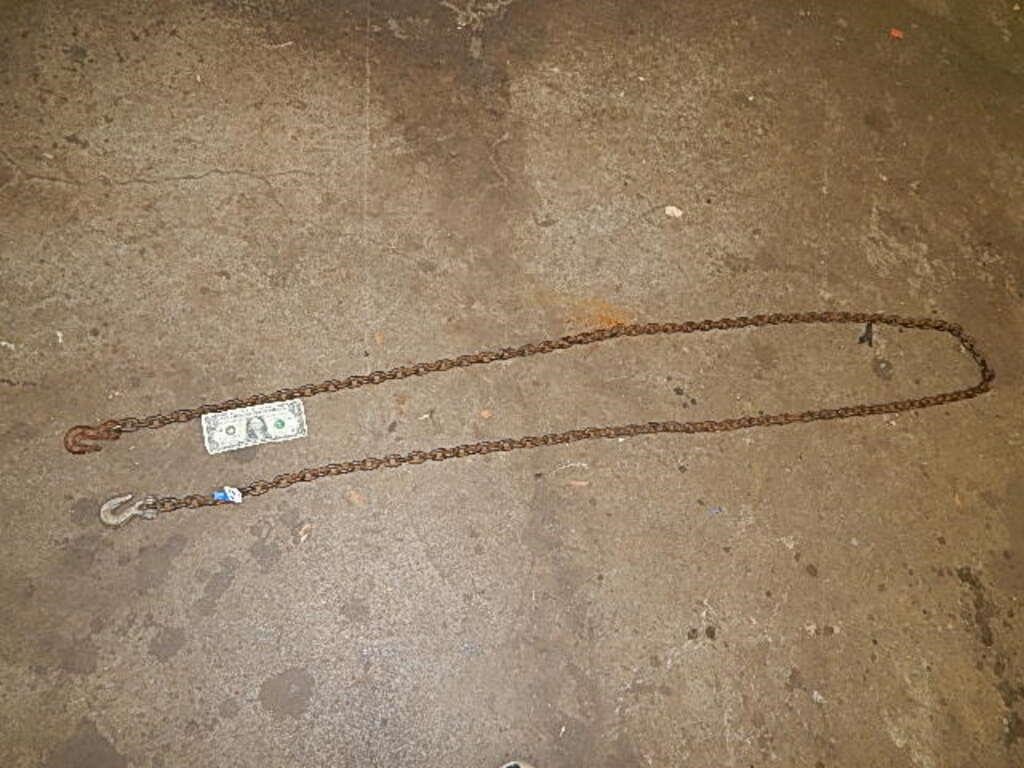 2ct 1/4" Grab Hooks On 11' Chain NO SHIPPING