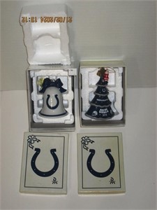 2 Colts Christmas Tree Ornaments