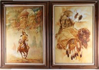 Lot of 2 Original Oils On Canvas