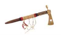 Native American Indian Brass Pipe Tomahawk