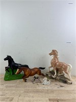 Lot of horse statues