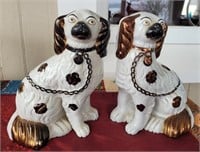 Antique Porcelain Staffordshire Spaniels
