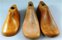 347/28 Lot of 3 Wooden Shoe Forms - 2 Medium Stuar