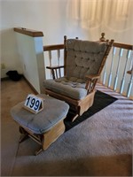 Rocker Glider Chair With Rocker Glider Footstool