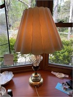 Vintage Brass & Glass Globe Lamp