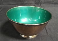 Towle enameled silver plate bowl