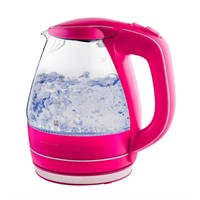 6.5-Cup Fuschia Electric Kettle with Auto-Shut Off