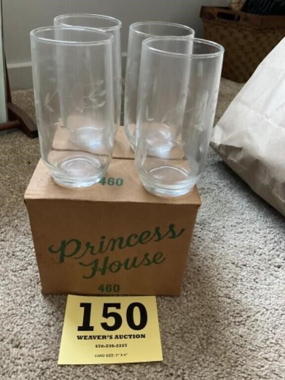 Princess house glasses, set a four