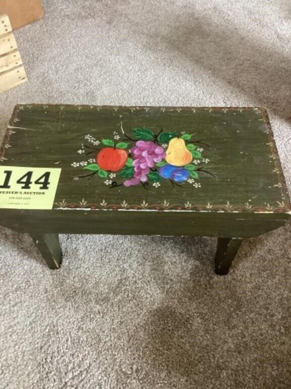 Painted footstool