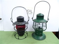 (2) Railroad Lanterns - (1) C.R.I. & P.R.R.,