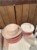 hat boxes and ladies hat