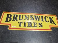 BRUNSWICK TIRE SIGN CLEAN OLD