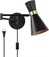 NEW $46 Adjustable Black Gold LED Mounted Lamp
