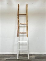 New decorative wood blanket ladder, 72 1/2” h.