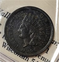 1867-L Indian Head Cent, Higher Grade