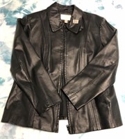 Worthinton Black Leather Jacket Size Lg