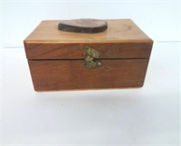 Antique Clark's ONT Spool Thread Small Wooden Box