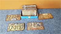 Large Selection of Old License Plates
