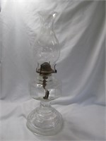 Vintage Glass Oil Lamp / Hurricane Lamp