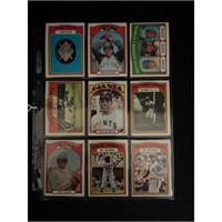 (9) 1972 Topps Baseball Hof Cards Nice