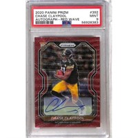 2020 Prizm Chase Claypool Red Wave Rc Auto Psa 9