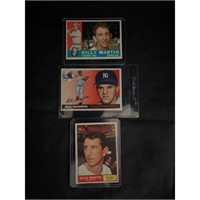 (3) Higher Grade 1950's-60's Ny Yankees Stars/hof