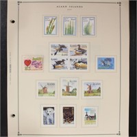 Aland Islands Stamps 2001-2016 Collection on pages