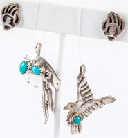 Jewelry Sterling Silver Pendant & Earrings