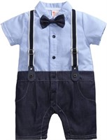 New size 80 Baby Boys Gentleman Romper Toddler