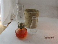 Oil Lamp with Extra Chimney