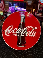 1ft Round Porcelain Coca-Cola Sign