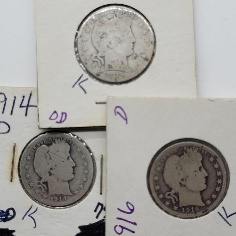 1914, 1915 D & 1916 D BARBER QUARTERS