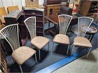 4 Retro Metal Dining Chairs