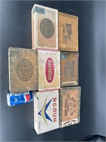 LOT OF 7 NICE OLD CIGAR BOXES